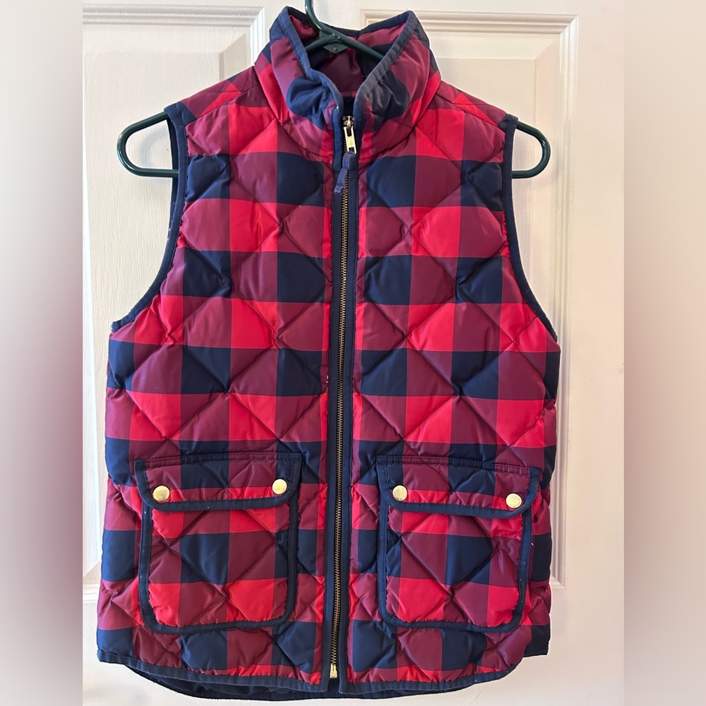 J Crew Buffalo Check vest, size woman’s size XS